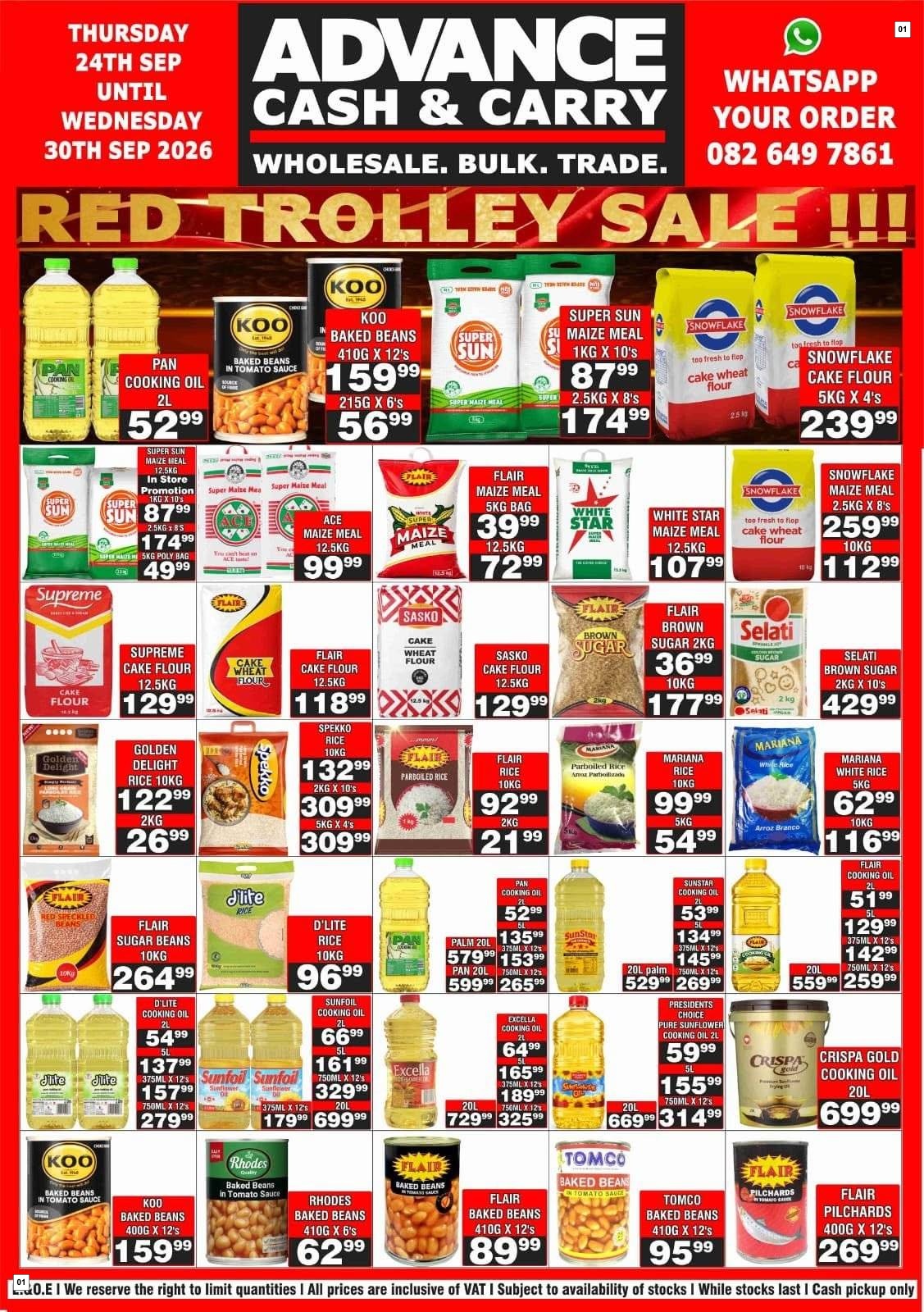 Advance Cash & Carry Catalogue - Red Trolley Sale