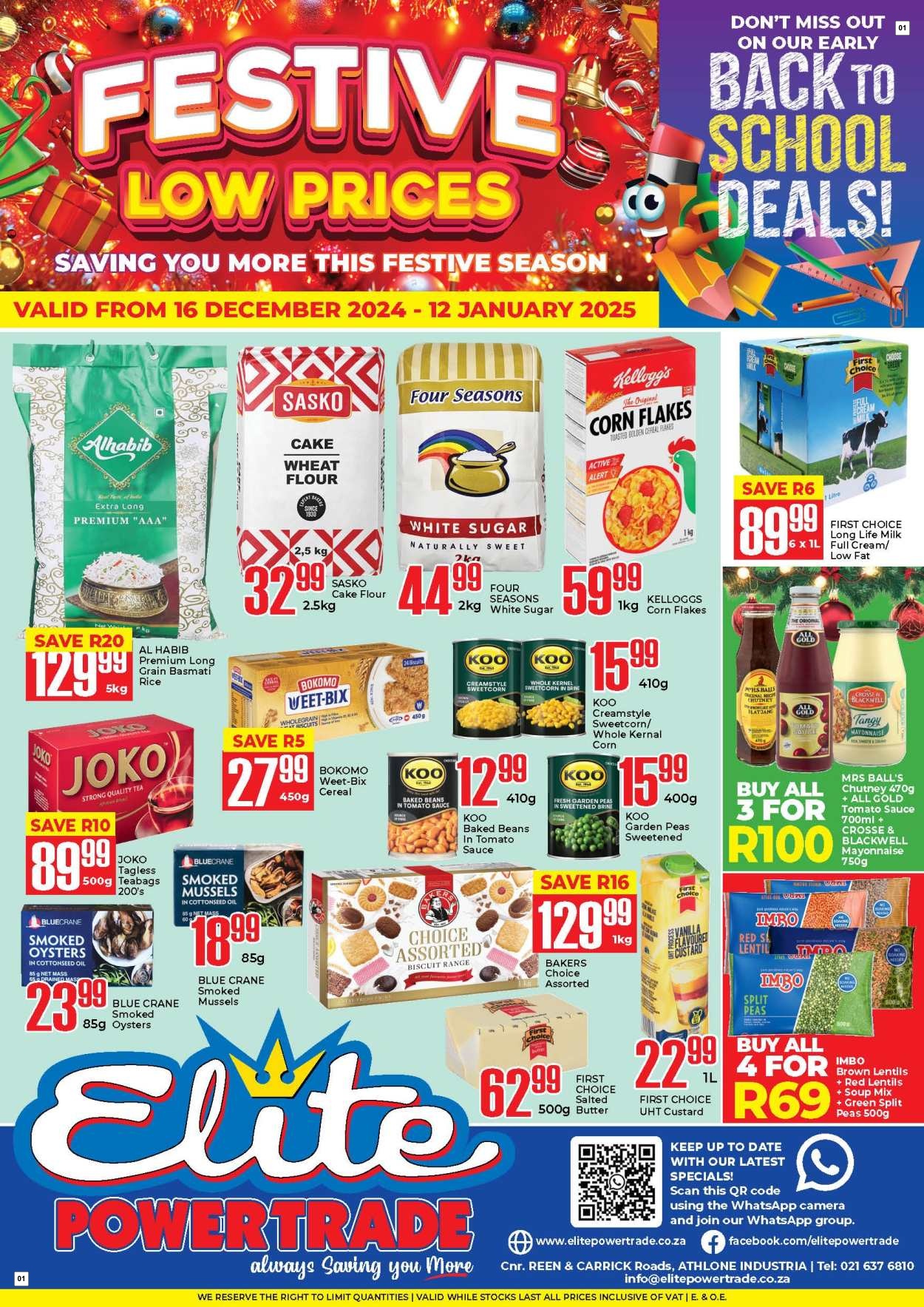Elite Powertrade Specials 16 Dec - 12 Jan