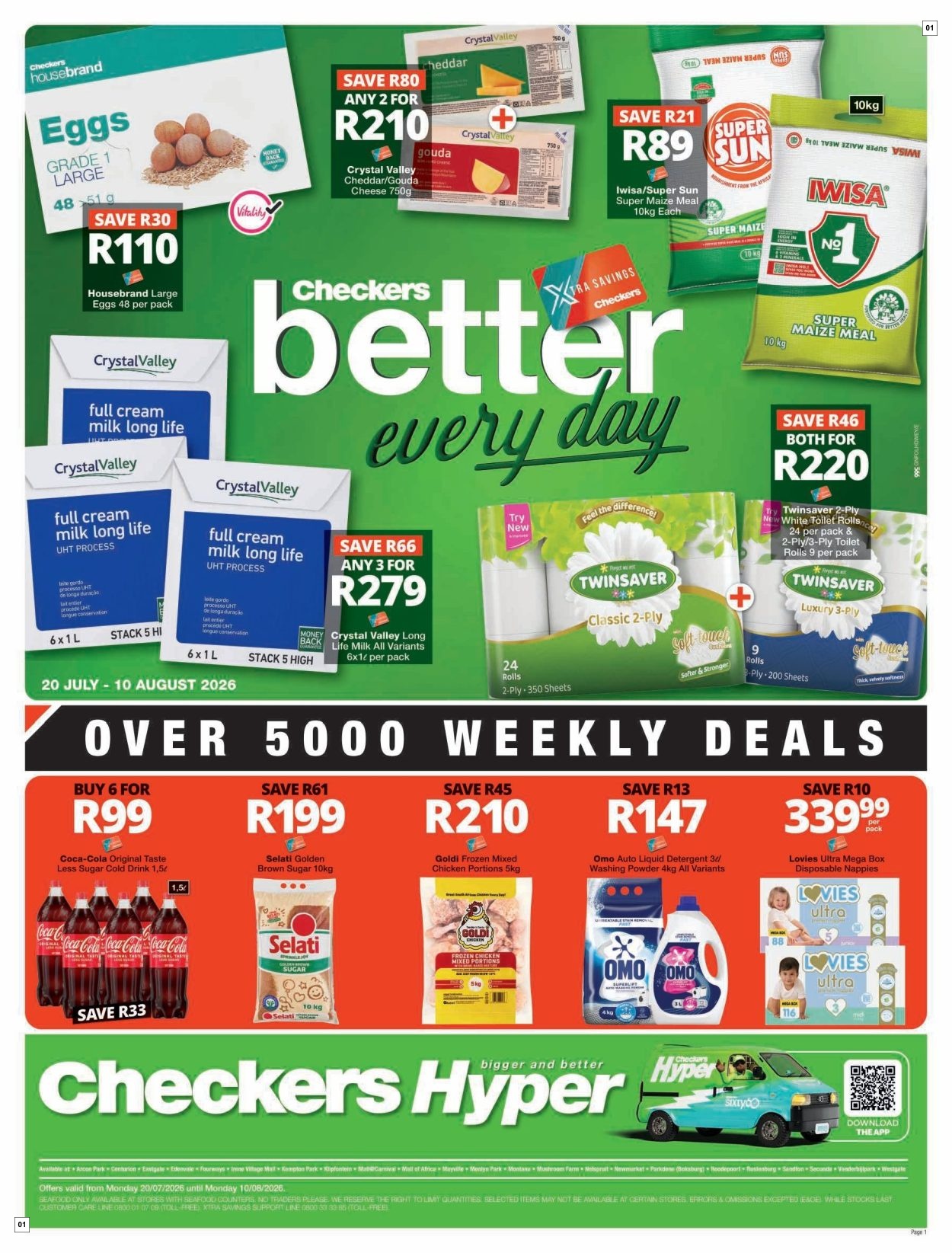 Checkers July Month-end Promotion Gauteng