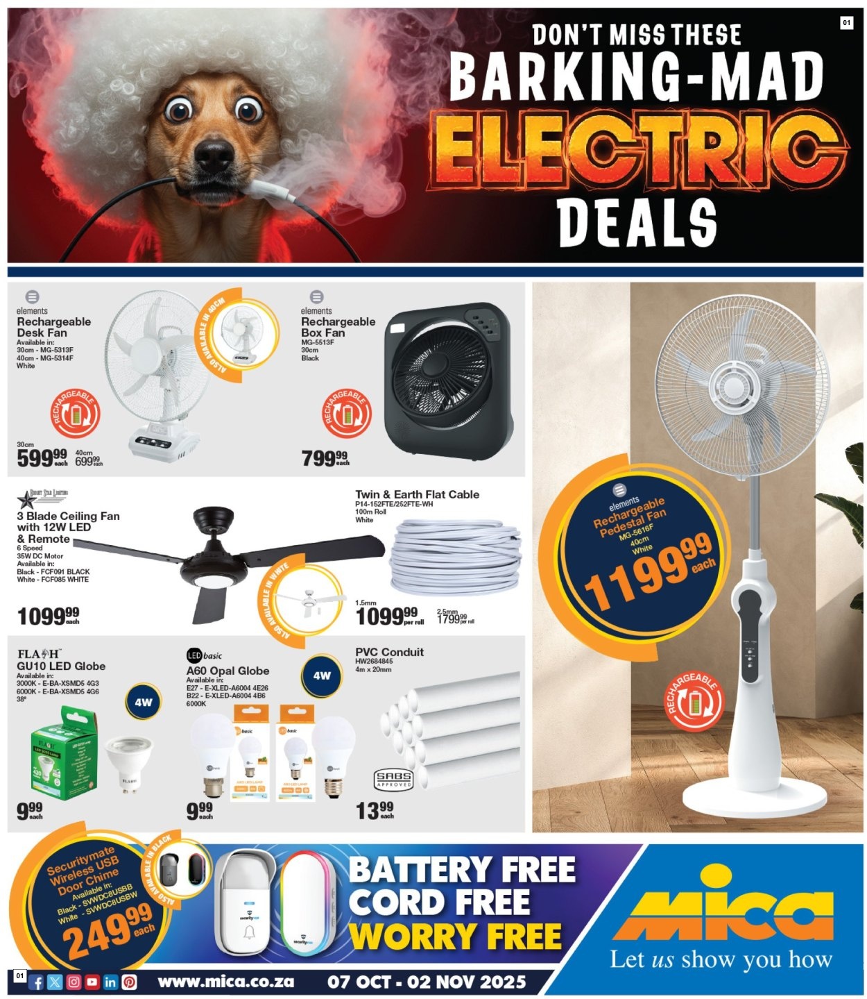 Mica Specials 07 Oct - 02 Nov