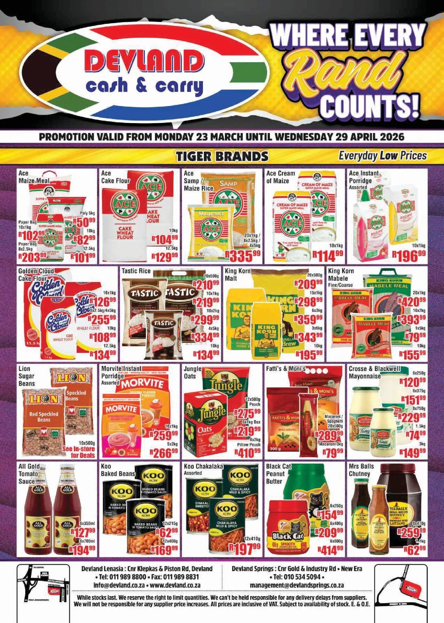 Devland Monthly Specials
