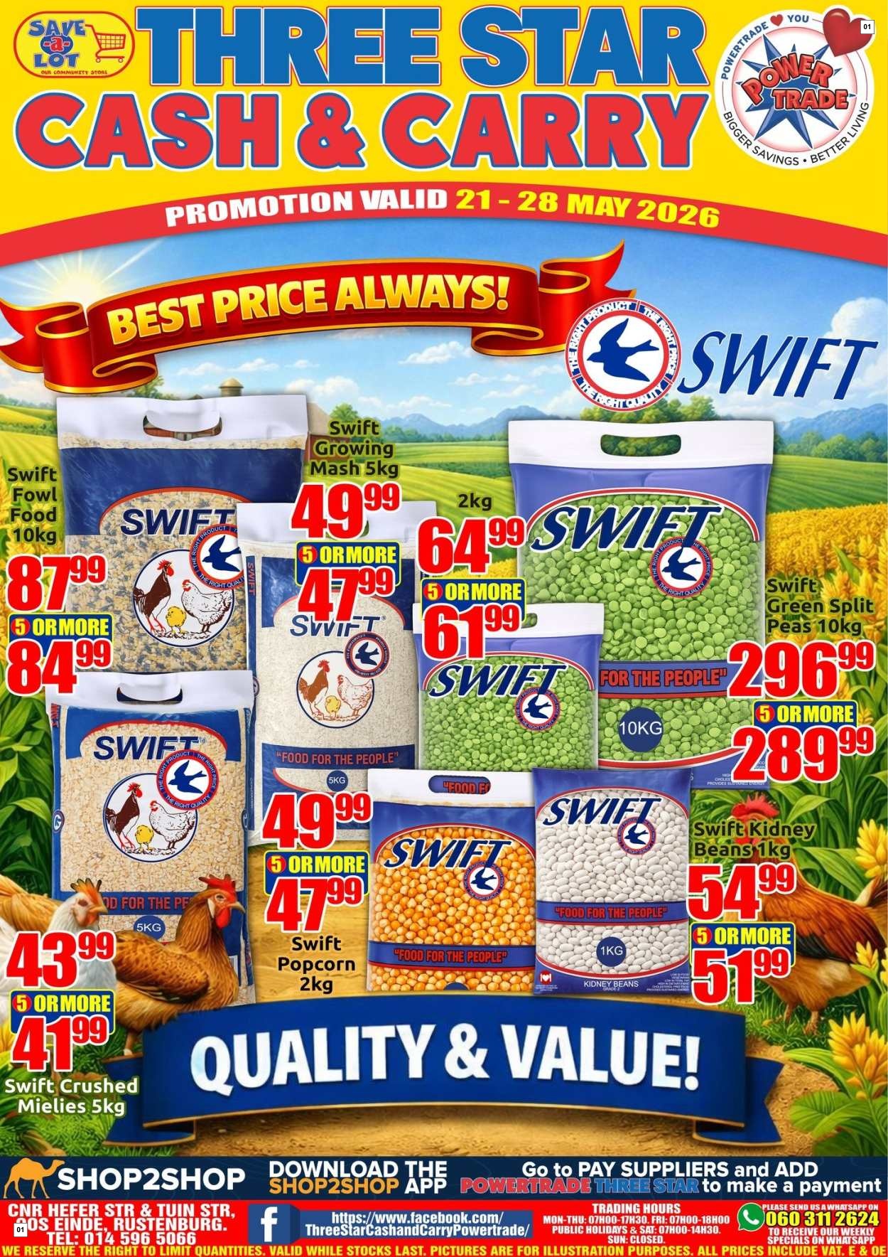 Three Star Cash And Carry Specials 21 May - 28 May